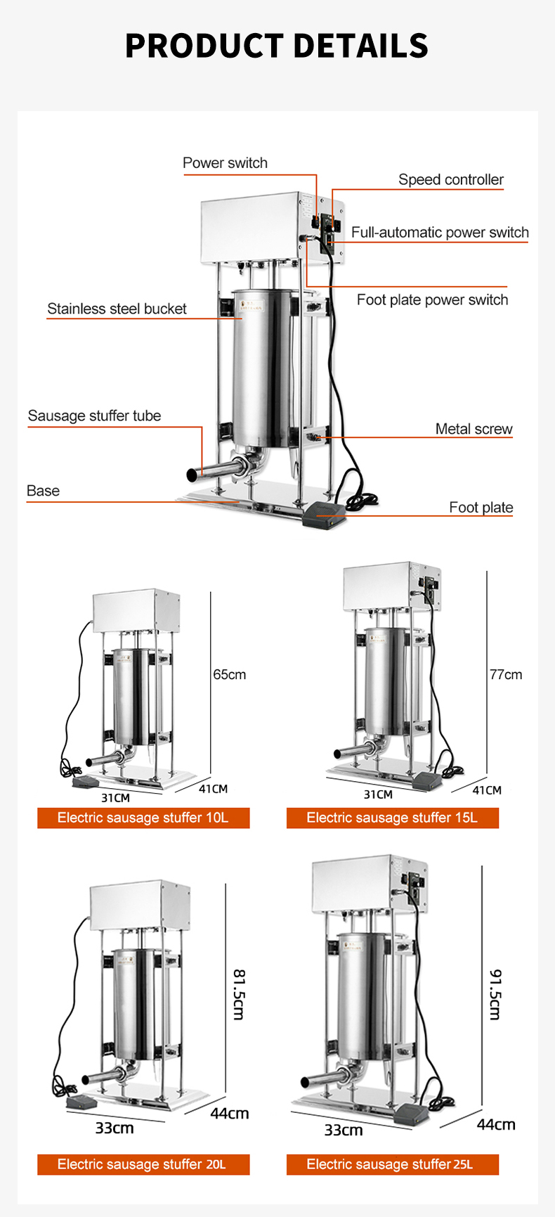μηχανή γεμίσματος λουκάνικων